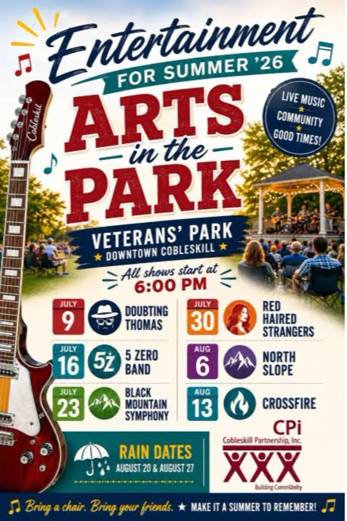 Cobleskill Arts in the Park flyer