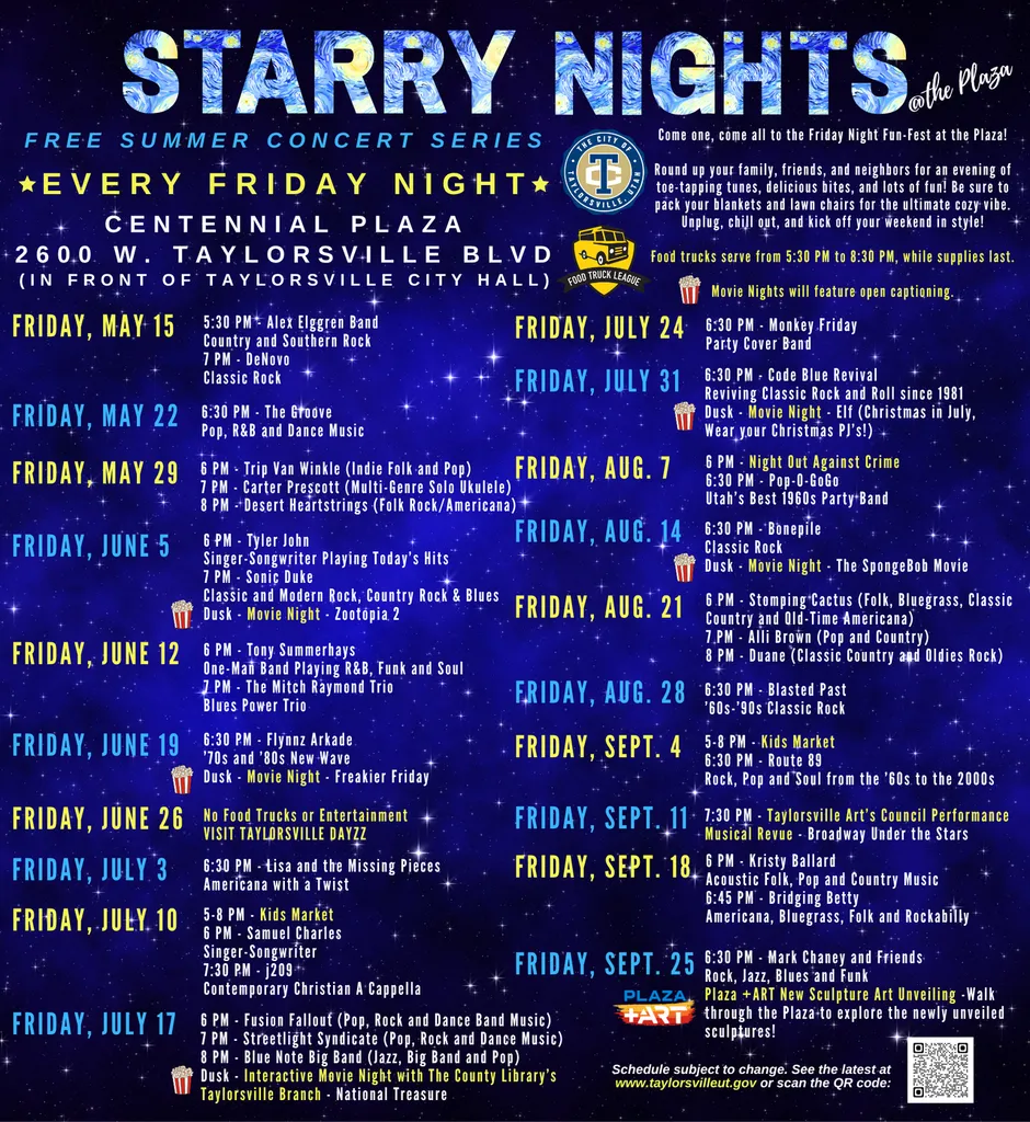Starry Nights @the Plaza flyer