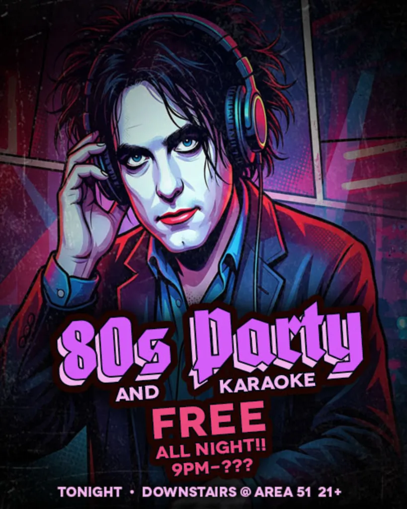 80s Dance Party and Karaoke Room