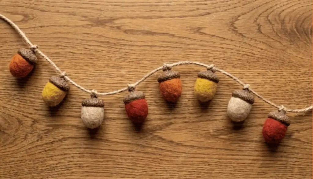 Felted Acorn Garland Workshop