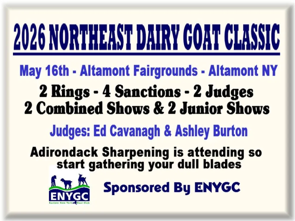 2026 Northeast Dairy Goat Classic