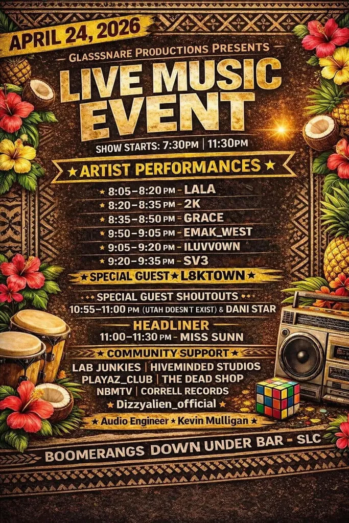 Live Music Event – GlassSnare Productions