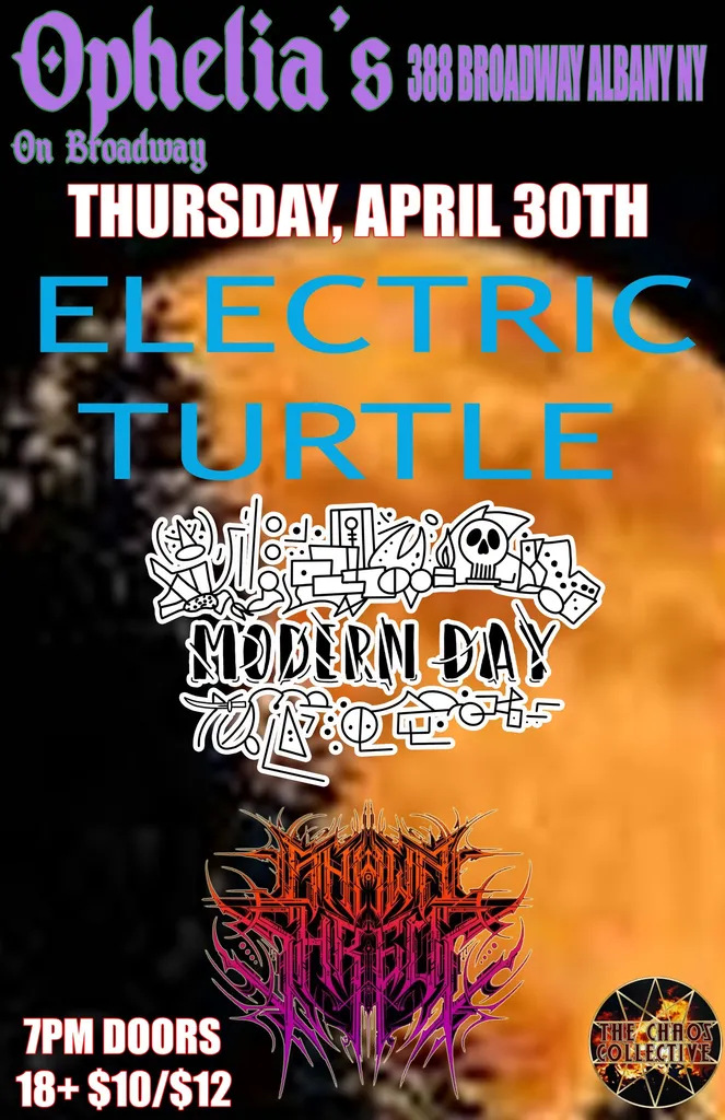 Electric Turtle - Modern Day - Shawn Shafran Shreds - Ophelia's - Thurs. April 30th