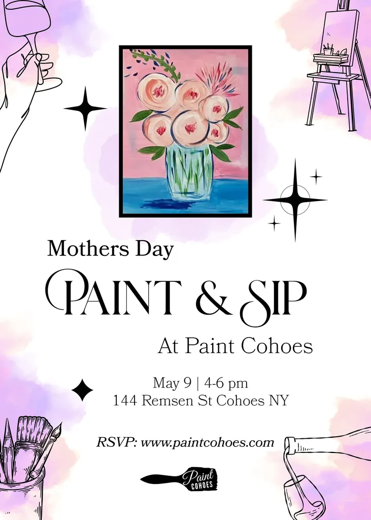 *PUBLIC* Mothers Day Weekend Sip & Paint Saturday May 9th 4-6pm