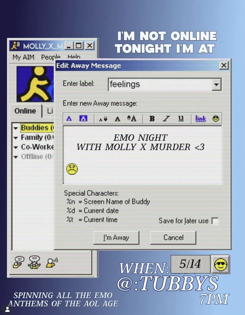 EMO NIGHT WITH mollyxmurder (FREE)