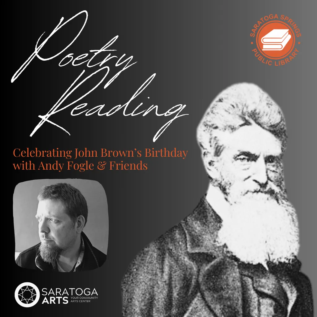 John Brown's Birthday Poetry Reading, with Andy Fogle and Friends In-Person