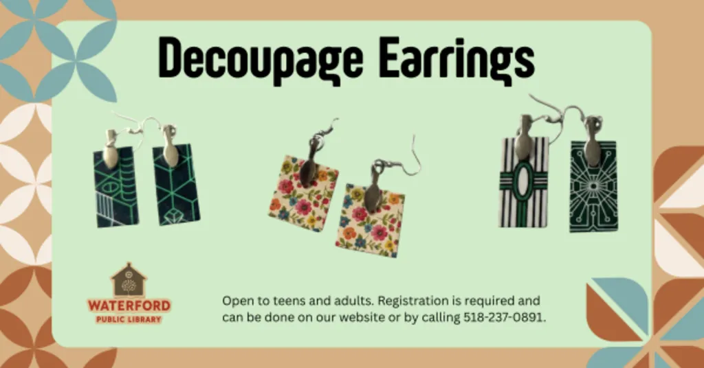 Decoupage Earrings