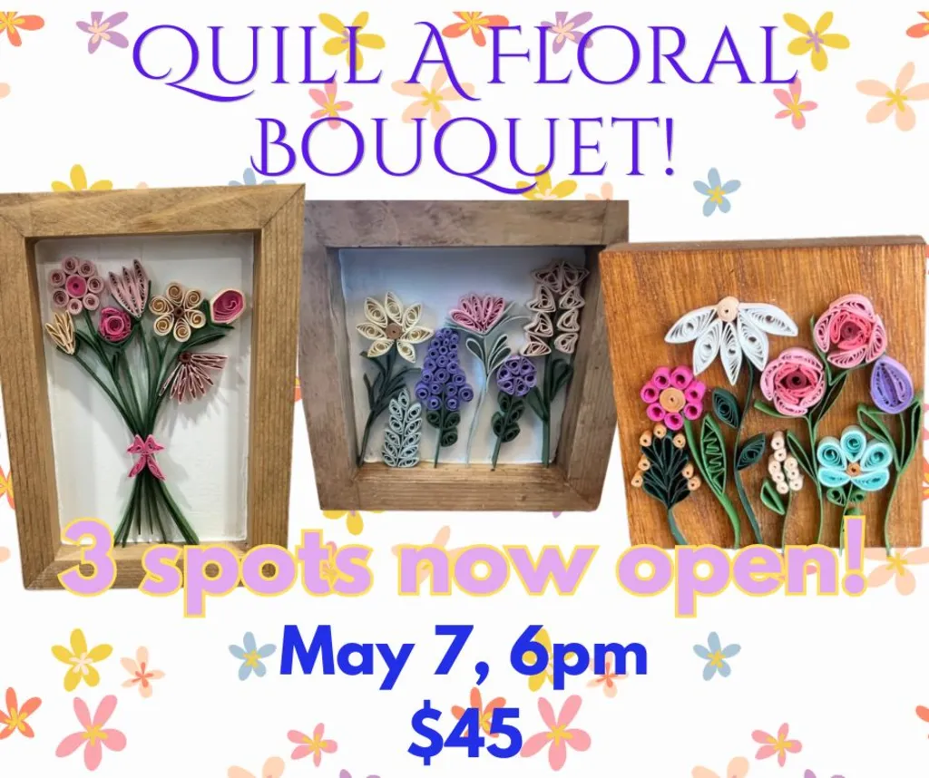 🌸Quilling! A Framed Paper Bouquet!🌸