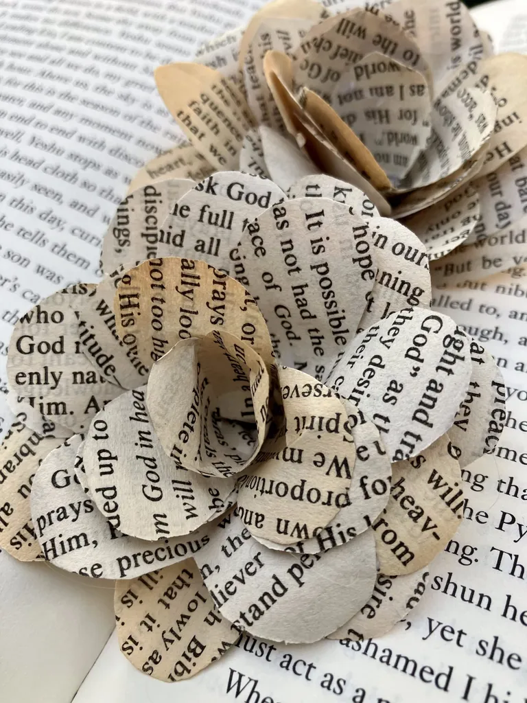 Delicate Book Fold Flowers