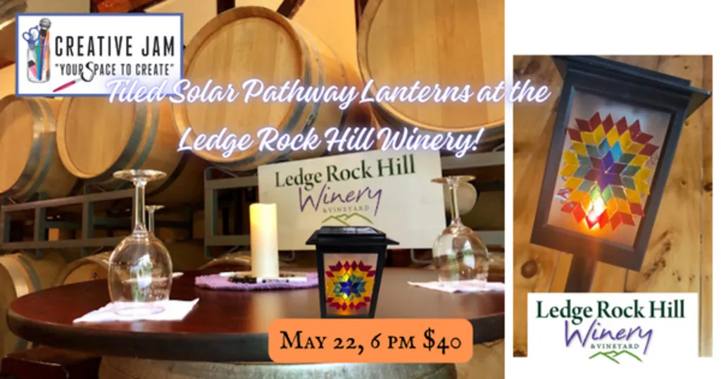 Tiled Solar Lanterns at Ledge Rock Hill Winery