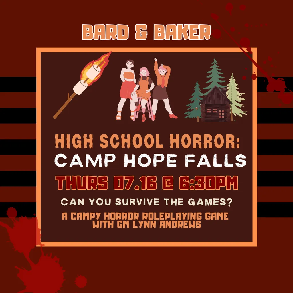 High School Horror: Camp Hope Falls w/ GM Lynn (Ages 16+)