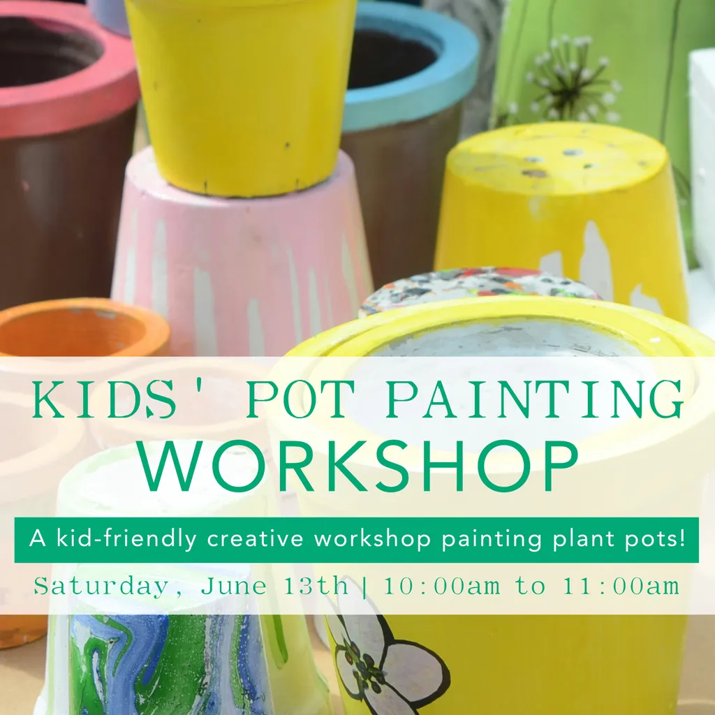 Kids’ Pot Painting Workshop – June 13th | 10:00 AM to 11:00 AM