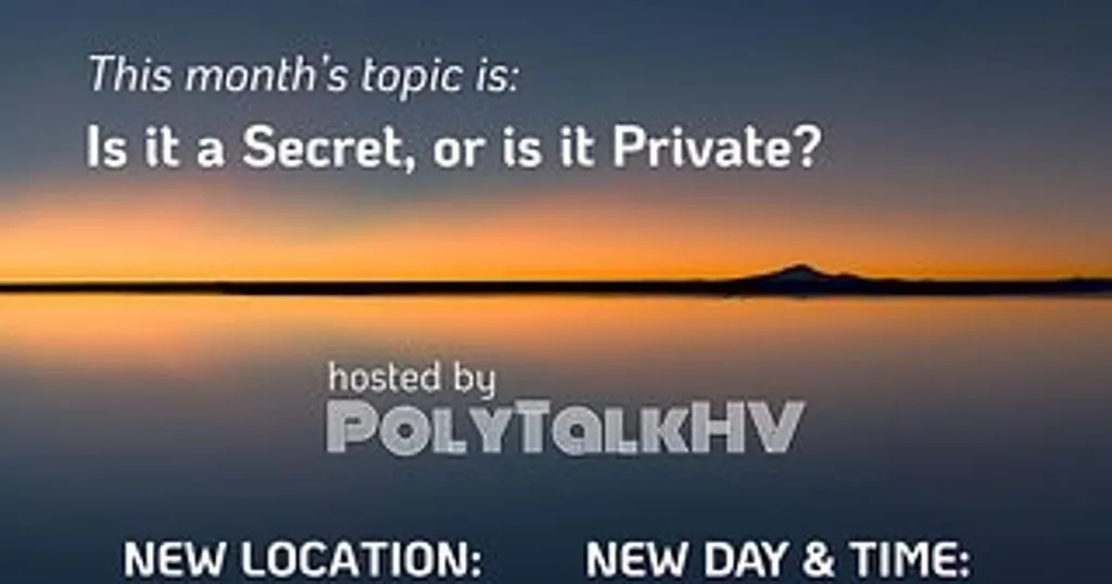 Poly/ENM Salon & Mixer: Is it a Secret, or is it Private?