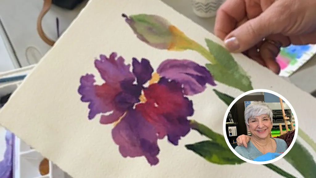 Painting Iris in Watercolor with Kris Woodward
