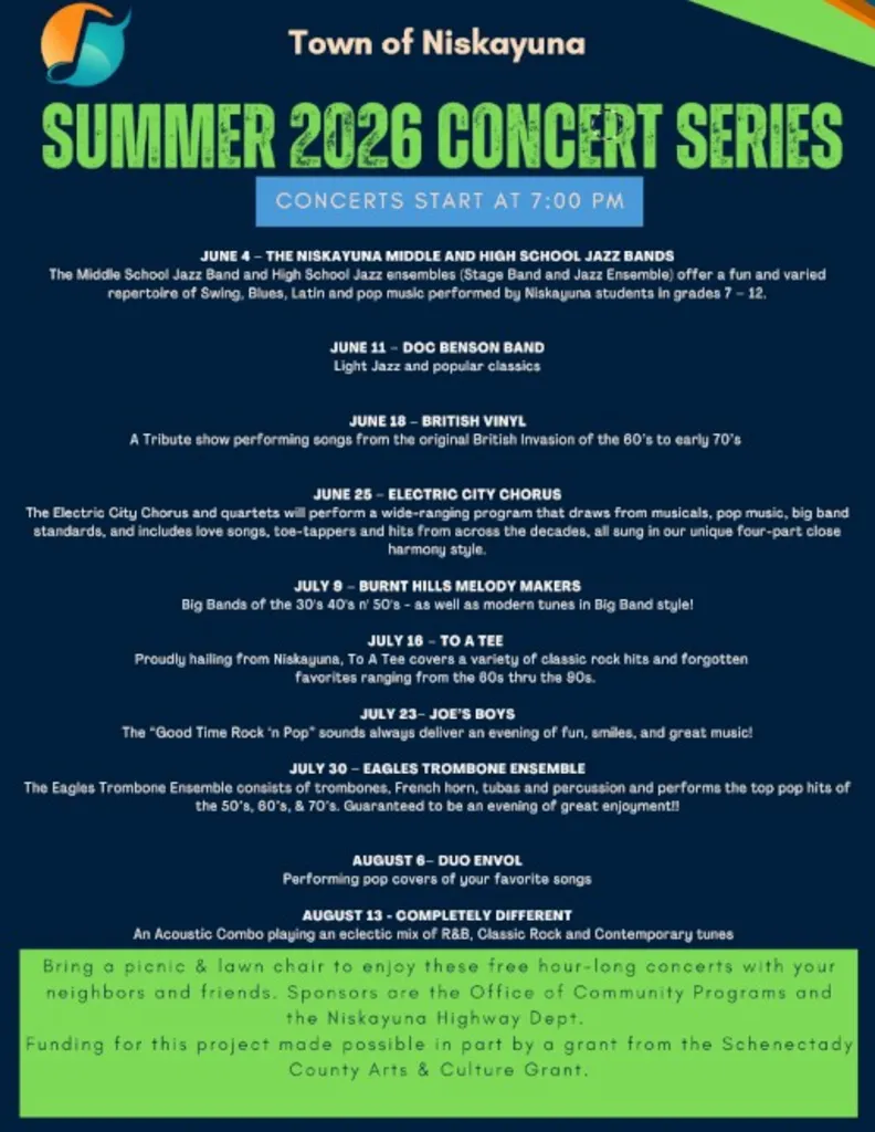 Niskayuna Summer Concert Series: DOC BENSON BAND