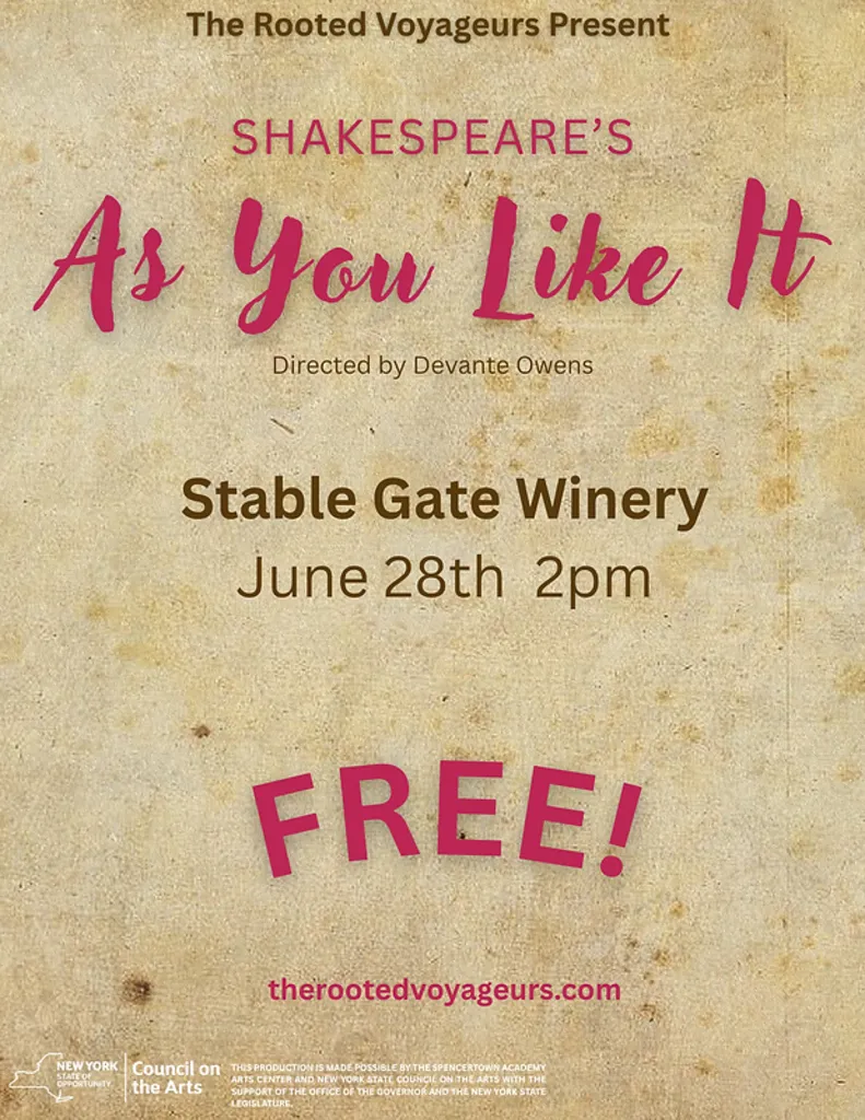 A Play in the Vineyard: Rooted Voyageurs Presents, Shakespear's As You Like It