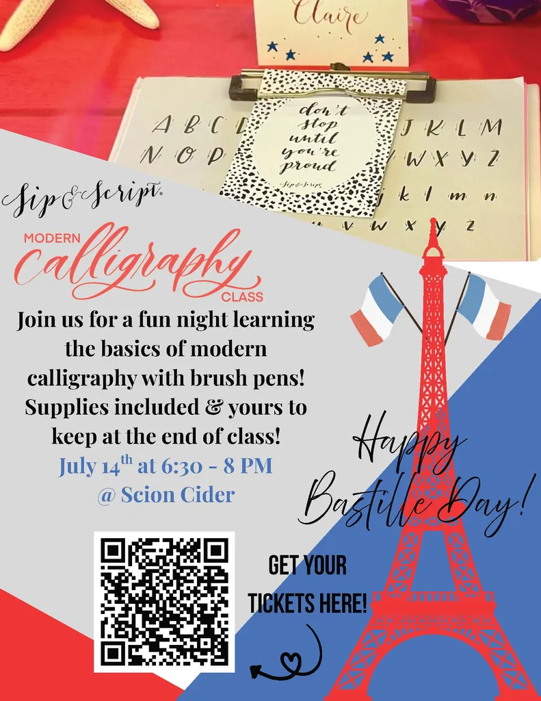 Sip & Script Modern Calligraphy Class