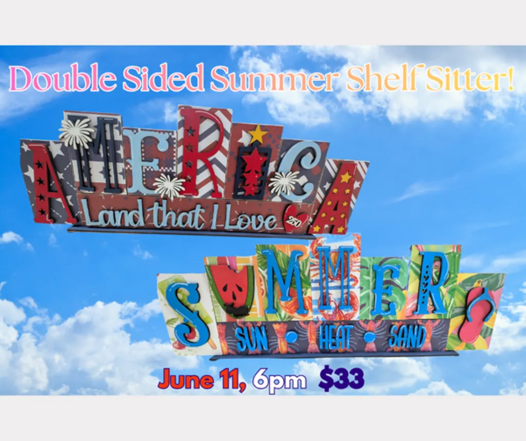 Summer Shelf Sitter (2 sides!)