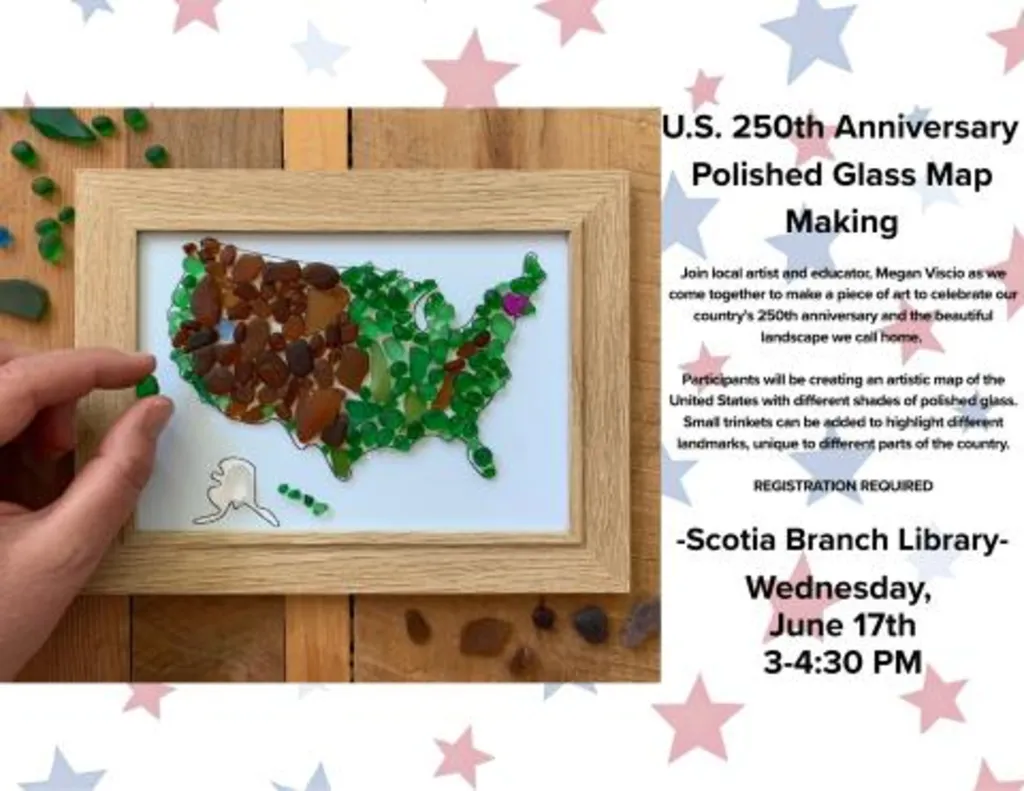 U.S. 250th Anniversary Polished Glass Map Making w/ Megan Viscio
