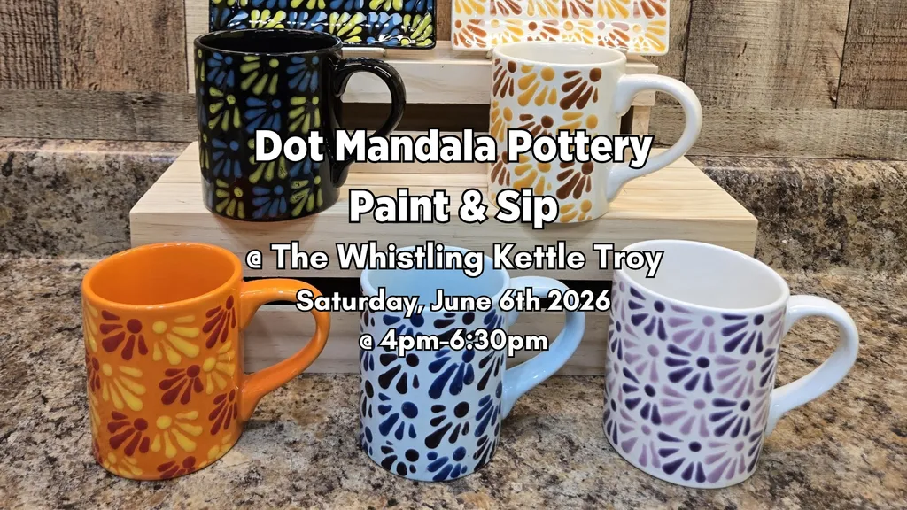 Dot Mandala Pottery Paint & Sip