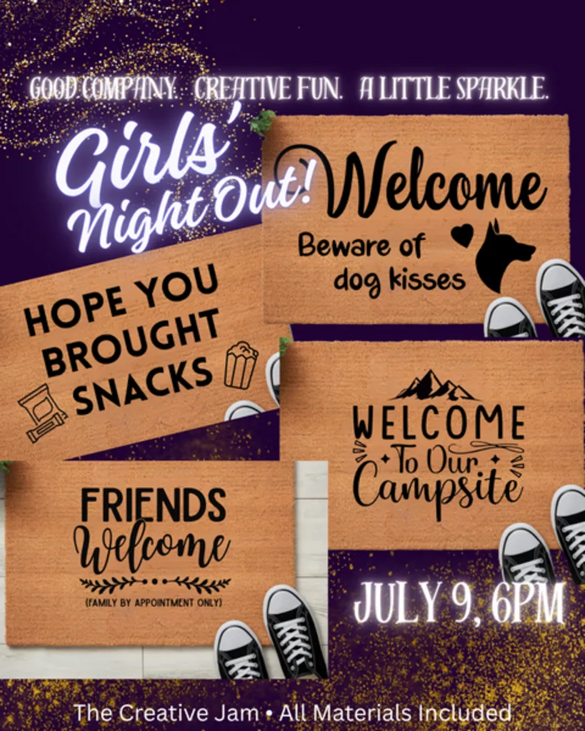 GIRLS' NIGHT OUT- Welcome Mats! 10 Options!