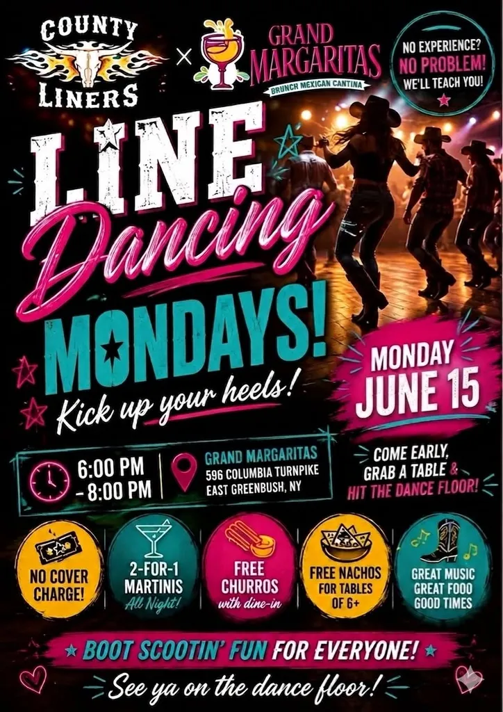 FREE Line Dance Lessons @ Grand Margaritas- East Greenbush