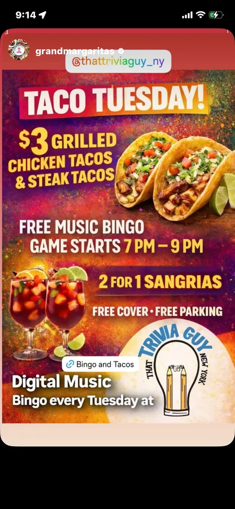 Digital Music Bingo Tuesdays