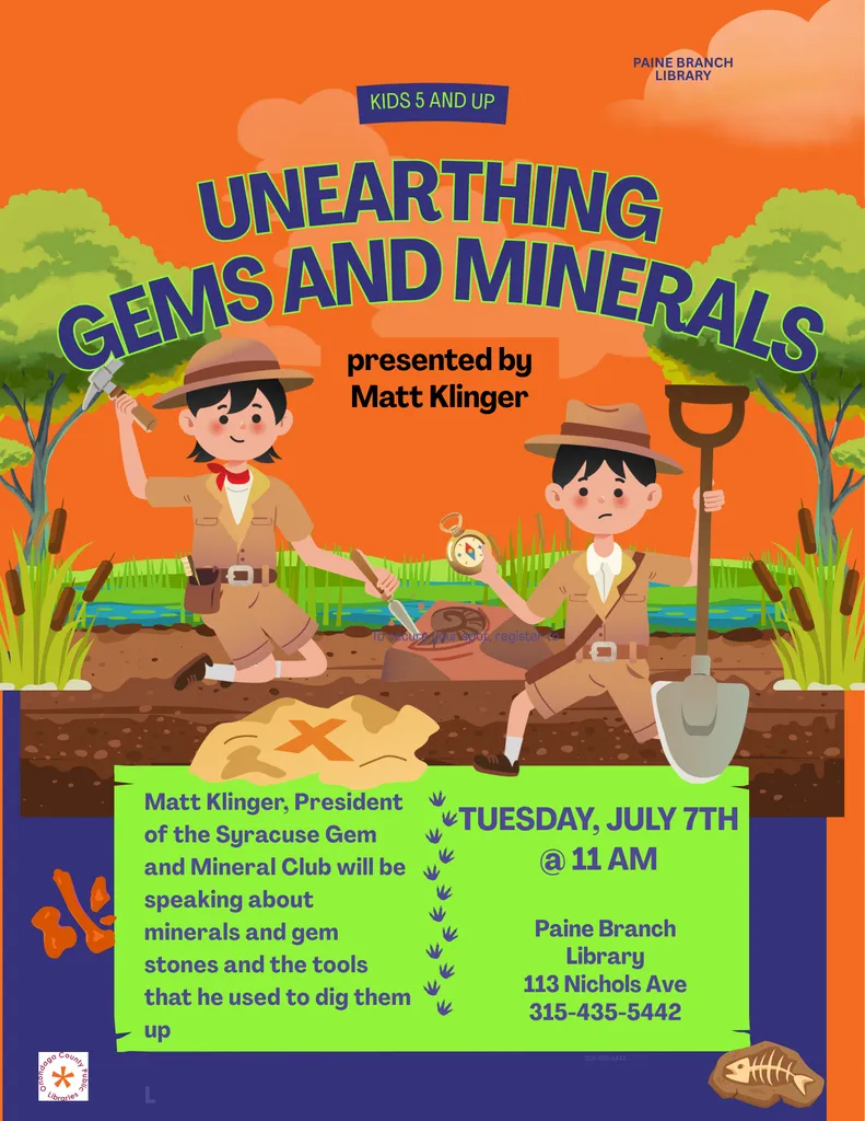 Unearthing Gems and Minerals (Summer Reading) @ Paine