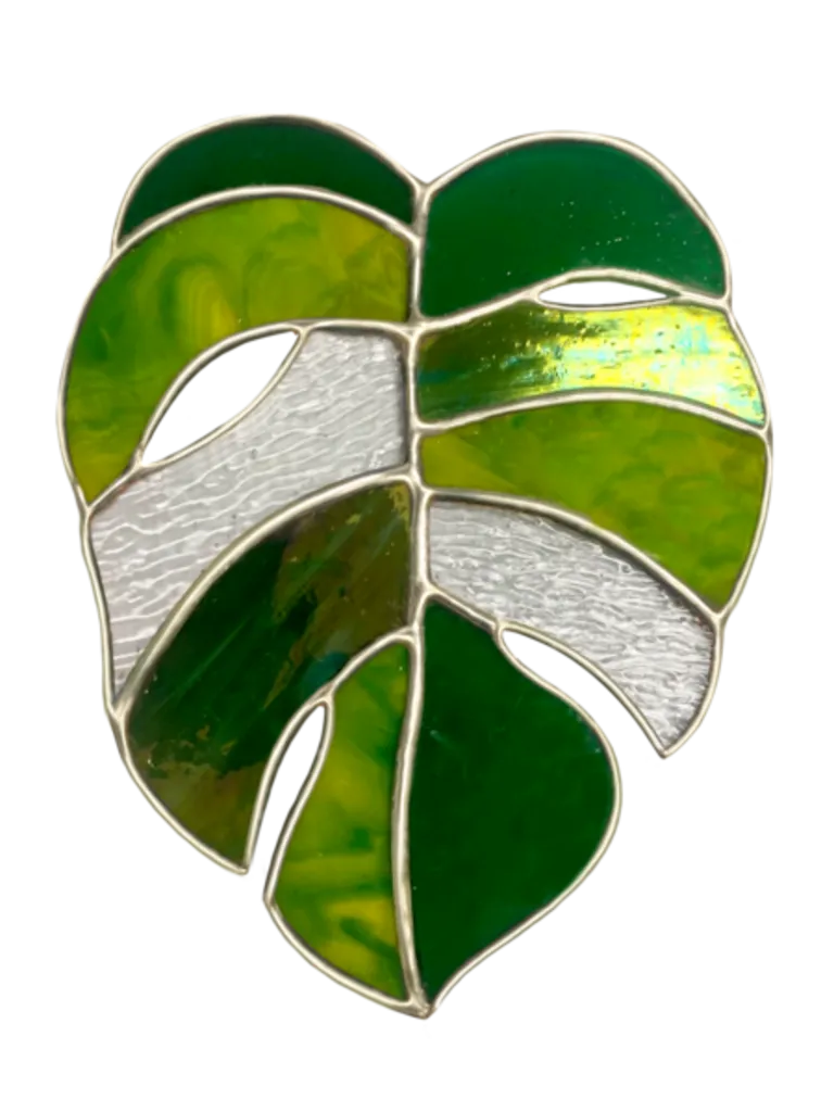 The Art of Stained Glass! Monstera Leaf!