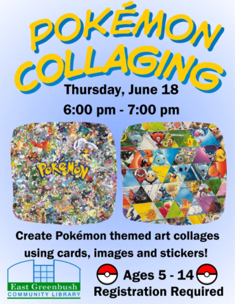 Pokémon Collaging (ages 5-14)