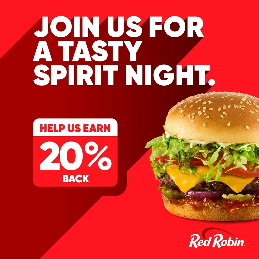 Red Robin Spirit Night Fundraiser In-Person