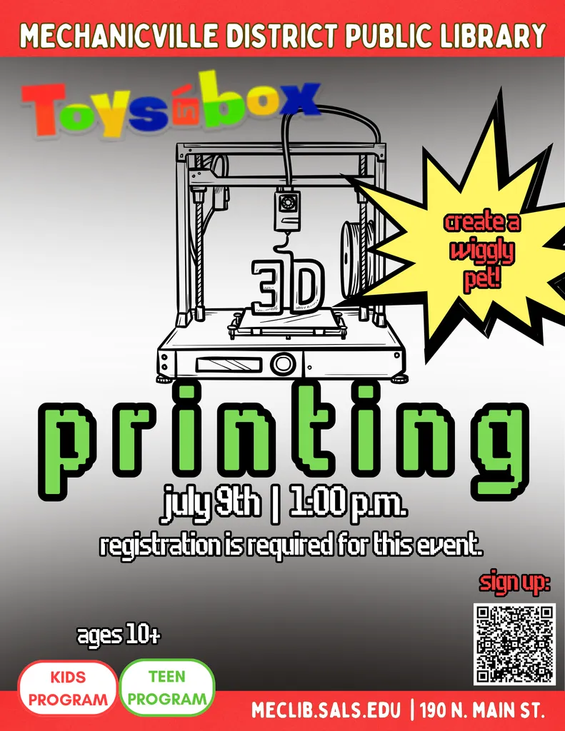 3D Printing: Wiggly Pets (Event For Ages 10-18)