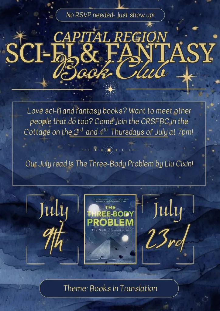 Capital Region Sci-Fi & Fantasy Book Club Meetup: 'The Three-Body Problem'