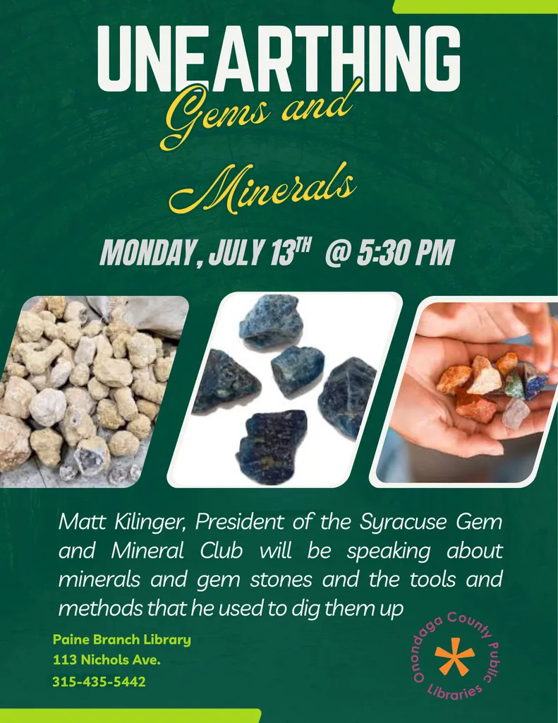 Unearthing Gems and Minerals (Adults) @ Paine