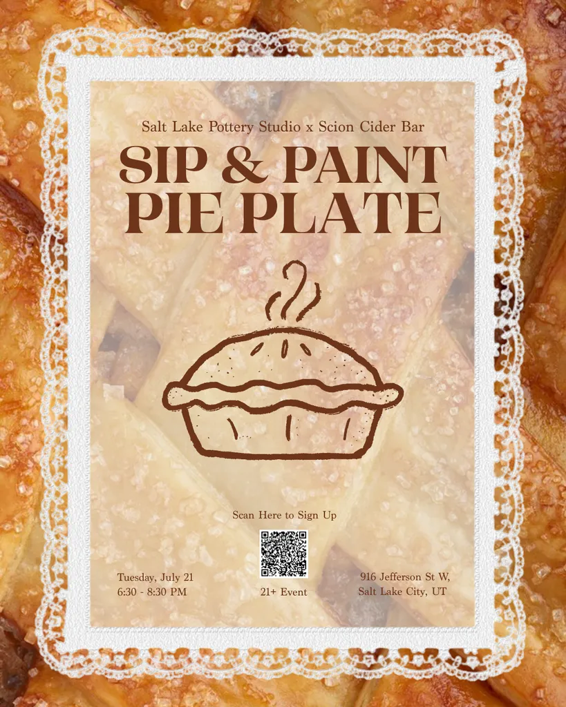 Sip & Paint Pie Plate