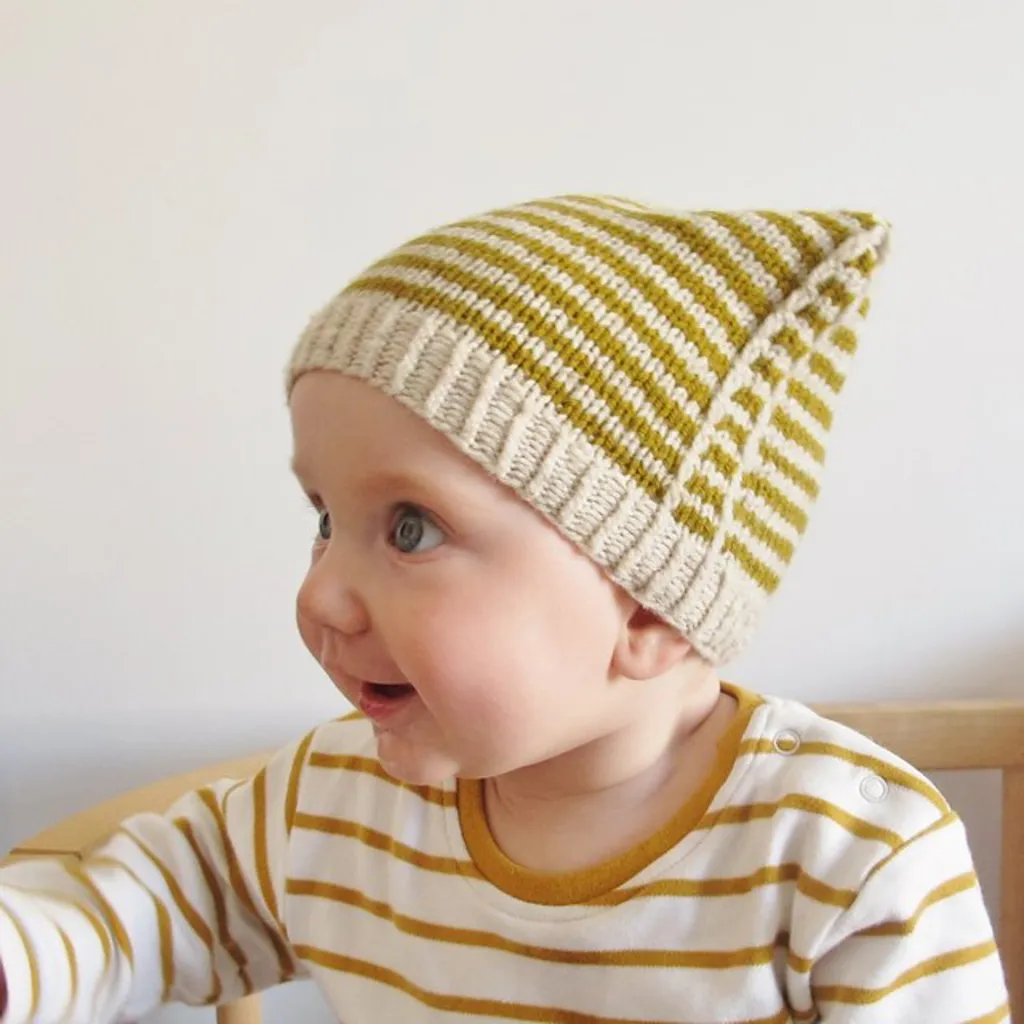Knit Baby Stripe Hat