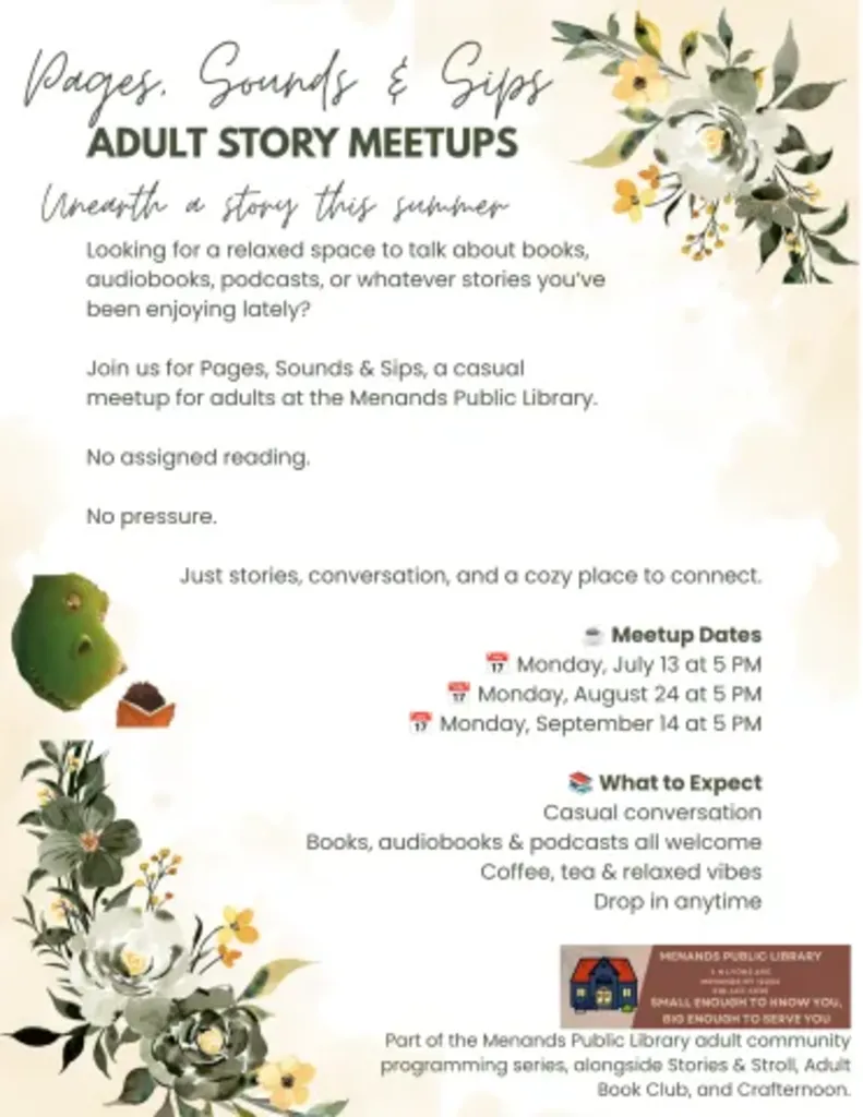 Pages, Sounds & Sips: Adult Story Meetups