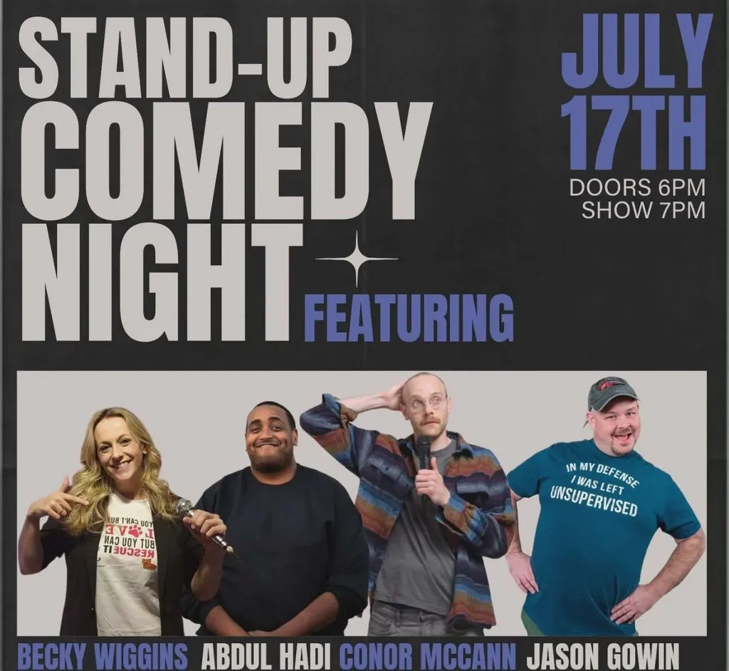 Stand-up Comedy Night @The Palace! Featuring Conor McCann, Becky Wiggins, Jason Gowin, and Abdul Hadi!