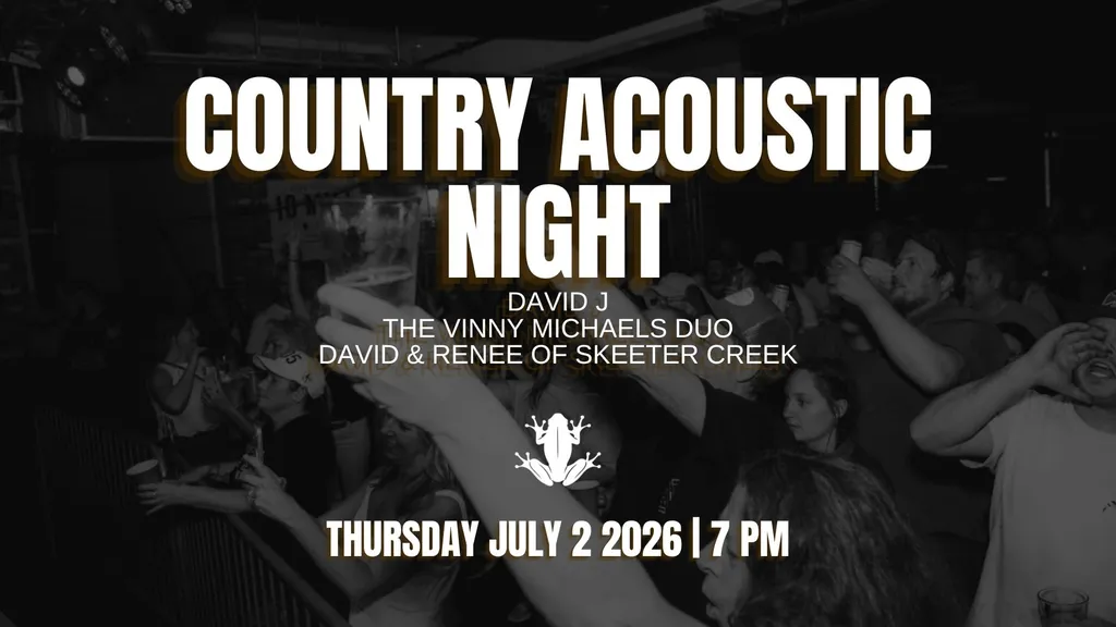 Country Acoustic Night with David J, Vinny Michaels and Dave and Renee of Skeeter Creek!