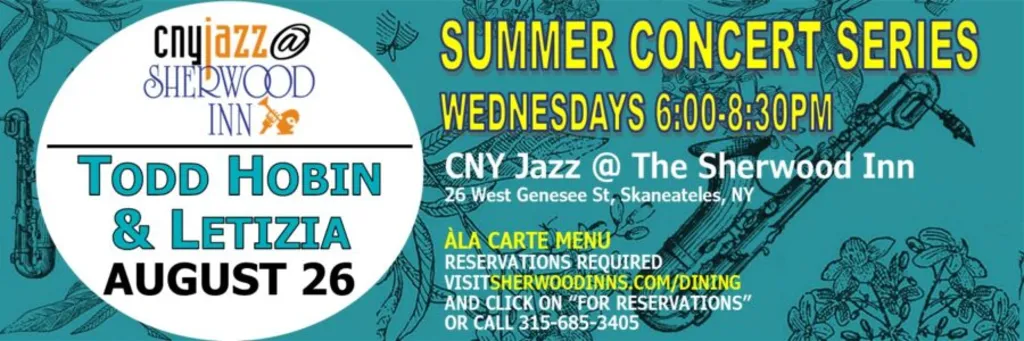 CNY Jazz at the Sherwood - August 26 - CNY Jazz