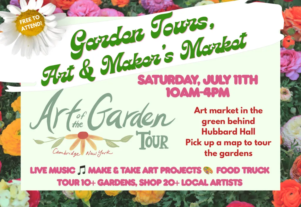 Art of the Garden Tour – Saturday, July 11th, 2026. 10am – 4pm