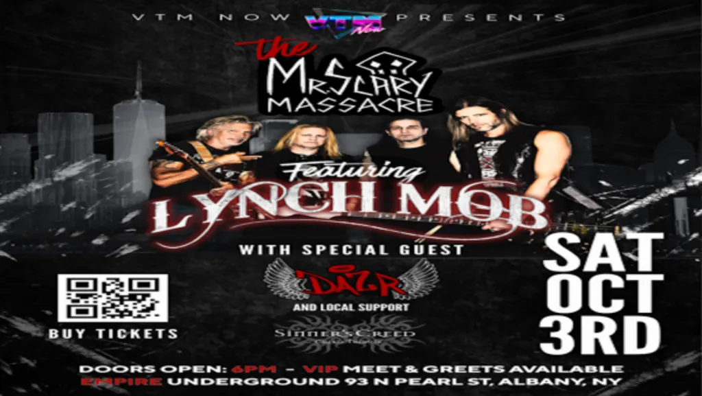 The Mr. Scary Massacre featuring: Lynch Mob 18+ with a valid photo ID only.