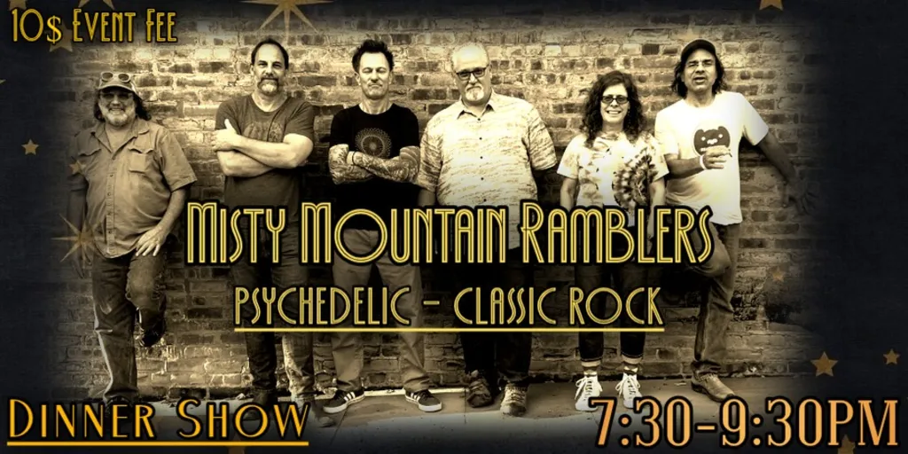 Psychadelic Rock Dinner Show with the Misty Mountain Ramblers