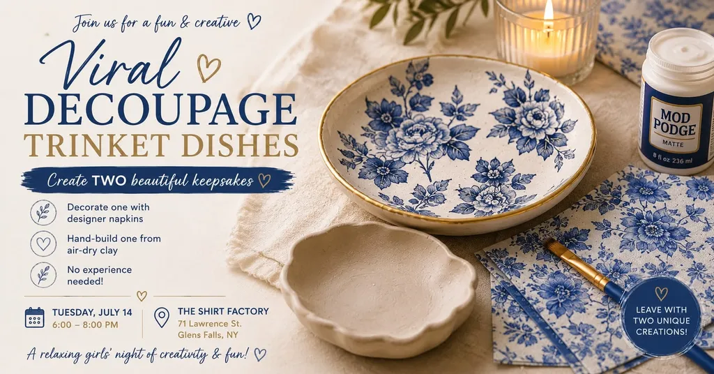 Viral Decoupage Trinket Dishes