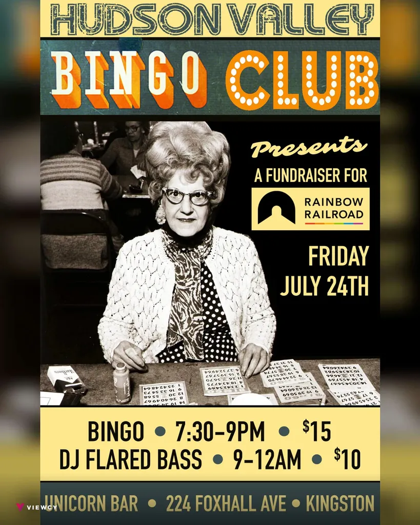 A FUNDRAISER FOR RAINBOW RAILROAD: Featuring the Hudson Valley Bingo Club & Disco Dance party with DJ Flared Bass!