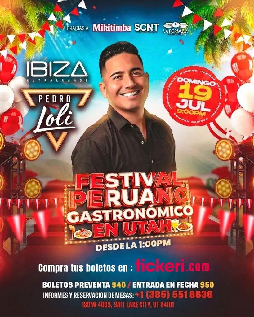 Pedro Loly en concierto - festival gastronomico en Utah
