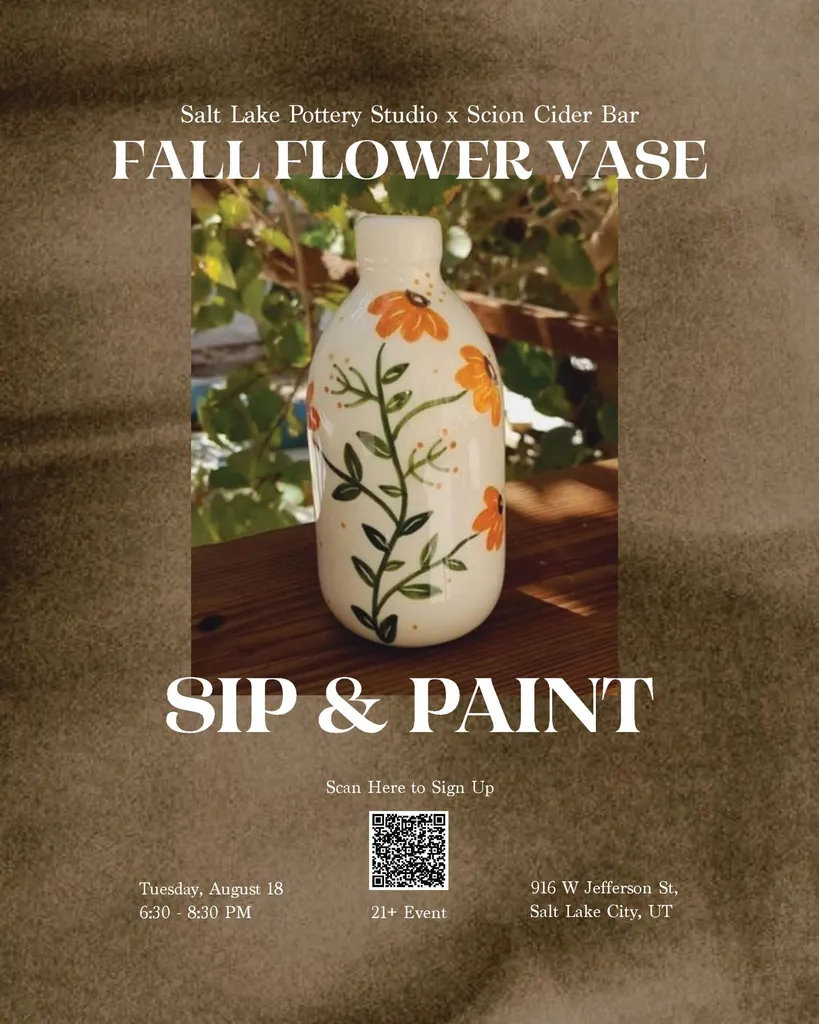 Fall Flower Vase Sip & Paint