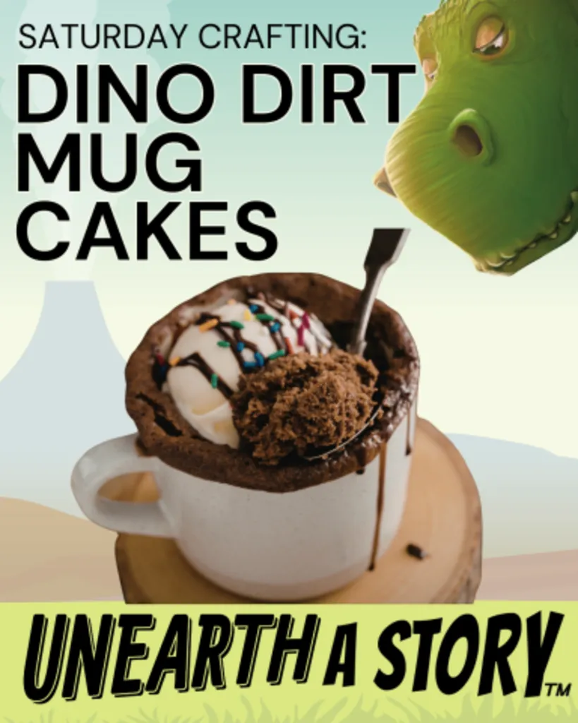 Saturday Crafting: Dino Dirt Mug Cakes