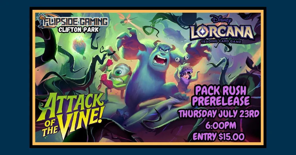 Lorcana Attack of the Vine Pack Rush Prerelease