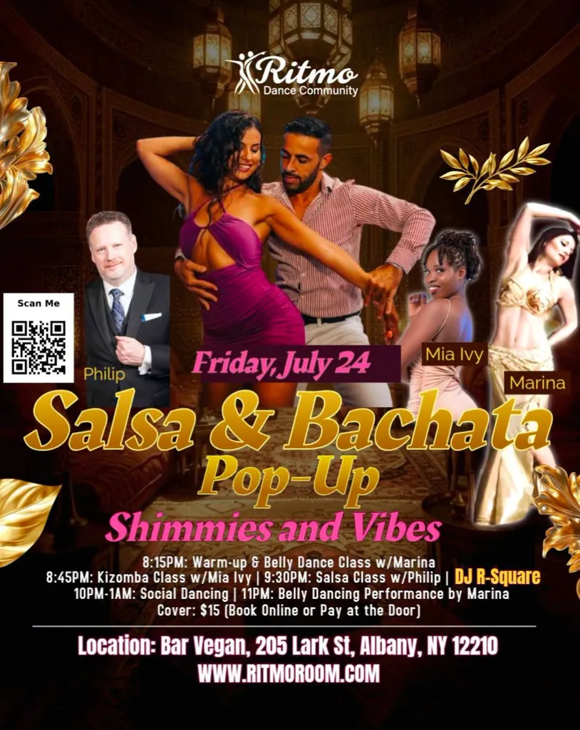 Salsa and Bachata Pop-U: Shimmies & Vibes (at Bar Vegan) 💃🏻
